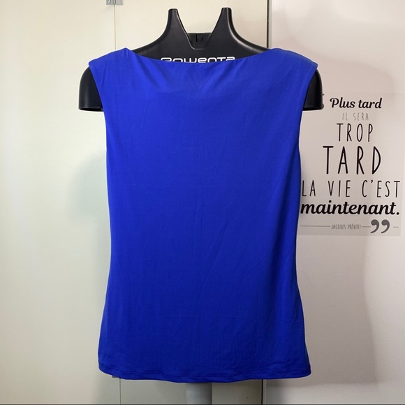 Royal Blue Sleeveless Blouse - Picture 2 of 6